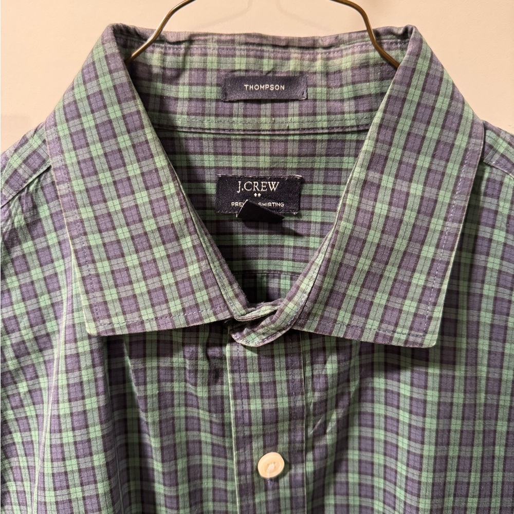J. Crew Thompson Men's Plaid Shirt in Green and Blue